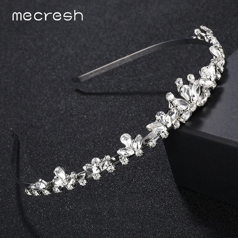 

Mecresh Flower Bridal Queen Crown Wedding Accessories Rhinestone Girls Princess Tiara Headpieces Hair Ornaments Jewelry HG138