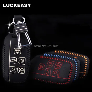 

luckesy leather key cover for Jaguar Series car key case holder