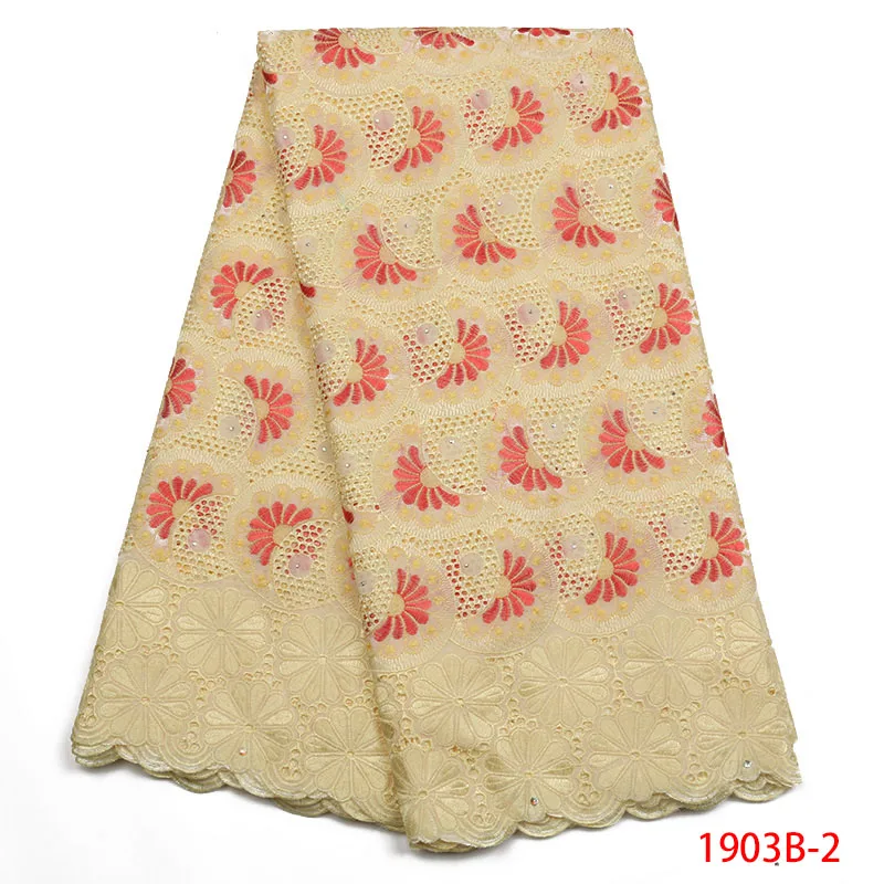 New Arrival African Cotton Lace Fabric Hot Sale Swiss Voile In Switzerland For Wedding Dress L1903B-2 | Дом и сад