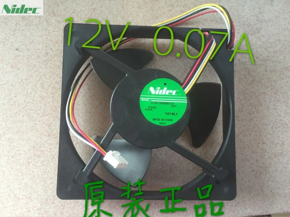 Оригинальный для Nidec U12E12BS8F3 57 J232 12v 0.06A 125*125*35 мм бесшумный водонепроницаемый
