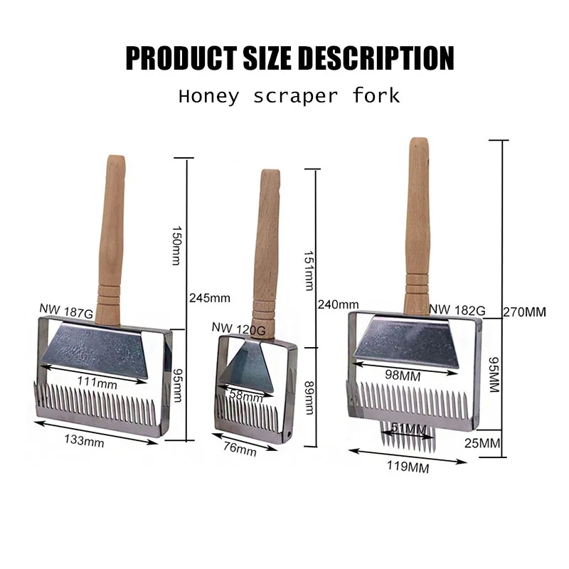 Оборудование для пчеловодства скребок для снятия укупорки мед Гребень скребок деревянная ручка инструмент раскупорка вилка Пчеловодство