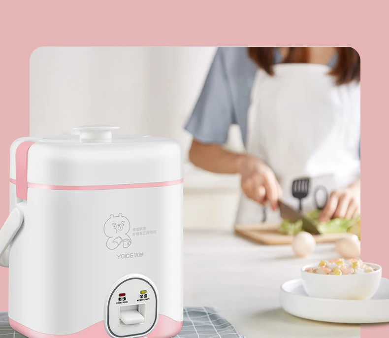 Kbxstart 1.2L Мини электрическая рисоварка ланч бокс Многофункциональный кухонный горшок не клеящийся коврик еда Cuiseur кухонная плита машина
