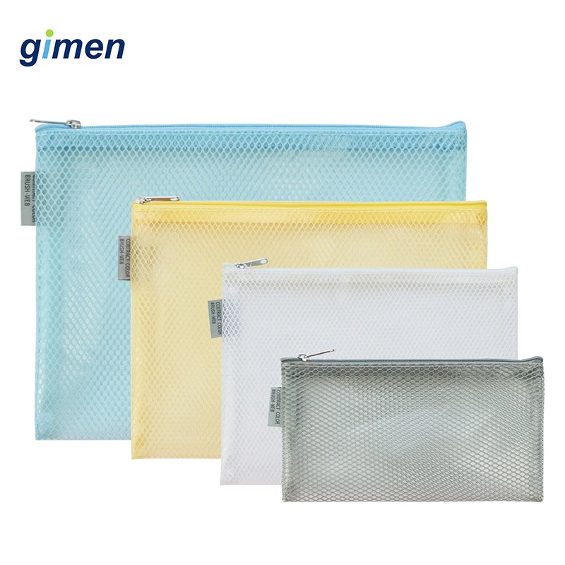 

Waterproof Transparent File Bag Document Bag Grid Zipper Bag Pen Pencil Case Storage Bag File Folder Filing Product GC05-A405-A