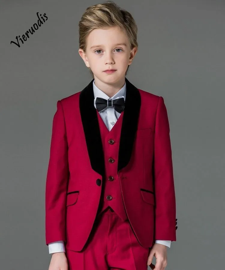 100-1      Page Boy Flower Boys Wedding Suits Kids Groom Tuxedos Children Suits Party Suits