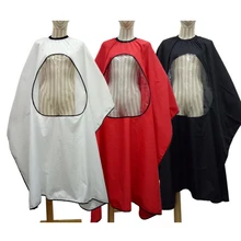 146 см* 120 см Парикмахерская водонепроницаемый шарф-плед парикмахерский стиль режущий фартук с смотровым окном овальный прозрачный чехол