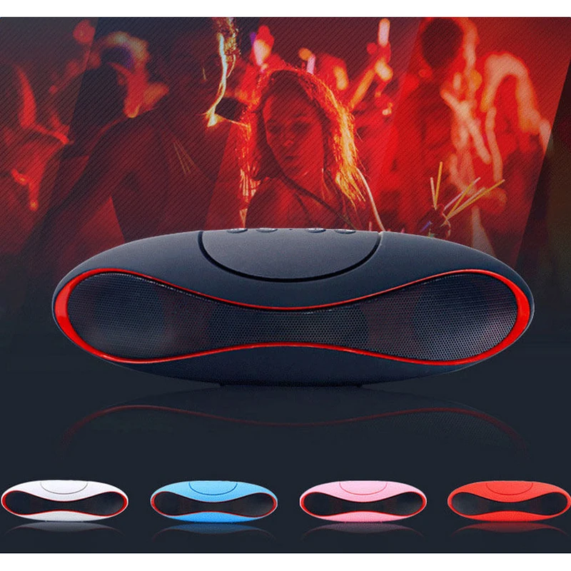 بروتابلي سماعة لاسلكية تعمل بالبلوتوث المتكلمين الرجبي كرة القدم مكبر صوت ستيريو HiFi مشغل الموسيقى المتكلم ل فون الروبوت