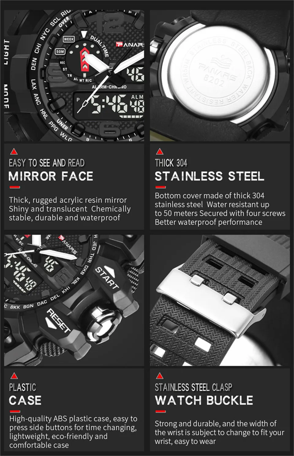 Sports Watch Military Men LED Digital Wrist Watch Electronic Chrono For Running Fitness S Shock Watches Water Resistant G Style (10)