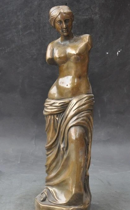 ZSR 14&quotCollect Bronze Carved West Broken arm The love goddess Venus Statue Sculpture | Дом и сад