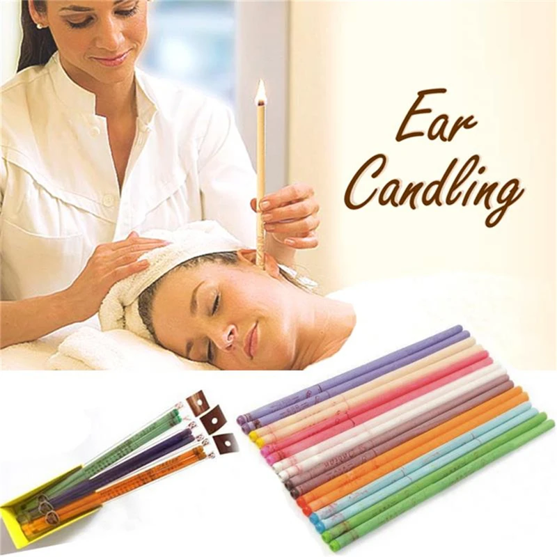 

10X Natural Ear Candle Pure Bee Wax Thermo Auricular Therapy Straight Style Indiana Fragrance Candling Cylinder For Ear Care