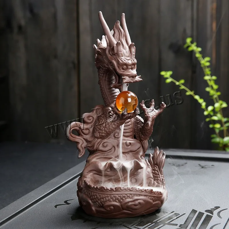 regalos creativos dragón suministros para el hogar y la oficina reflujo de humo quemador de incienso Creativo dragón reflujo de incienso quemador de humo
