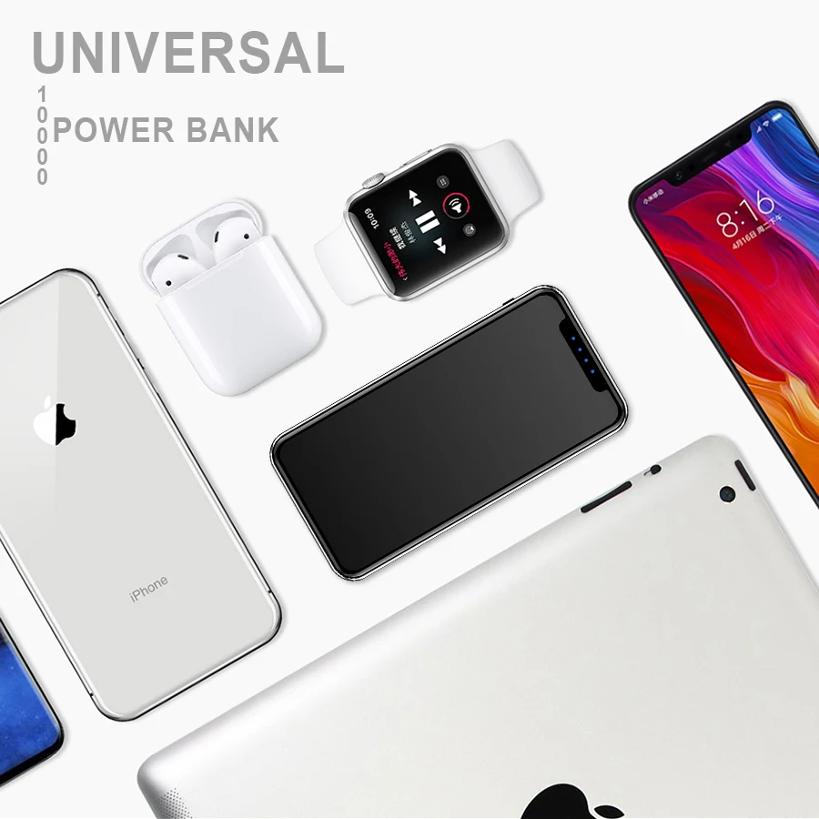 2019 WST 10000 мАч портативный внешний аккумулятор для iPhone USB|Внешние аккумуляторы| |