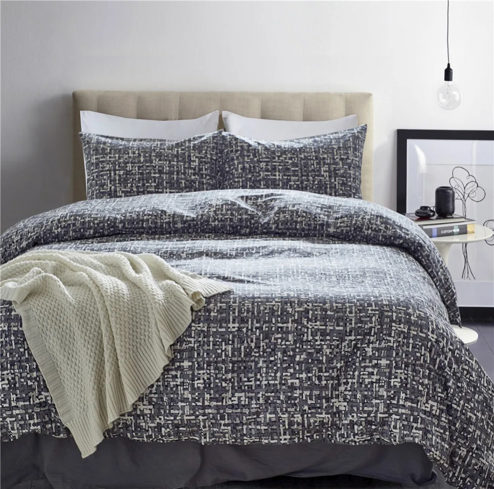 Bedding Set Three Piece High Quality Simplicity Color Stripe Cotton Thin Summer Quilt Cover Soft Pillow Case 51*66cm | Дом и сад