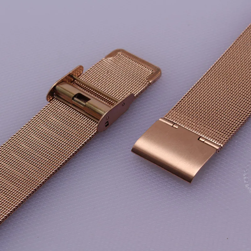 Черное золото нержавеющая сталь Миланского сетчатые наручные часы полосы бретели для нижнего белья часы браслет для мм для мужчин для