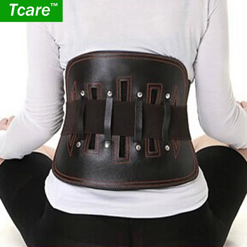 Tcare 1 шт. кожаный поясной ремень для защиты поясницы, для похудения, для поддержки поясницы, поясничного бандажа, боли в спине, облегчение здоровья