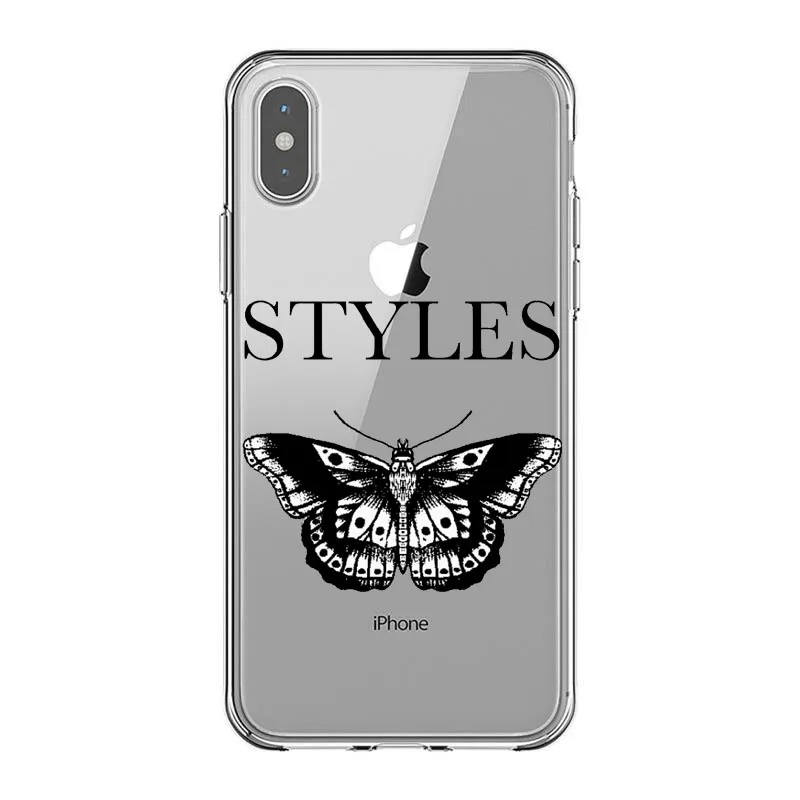 Чехлы для телефонов One Direction Tattoos Harry Styles для iphone 5S SE 6 6S 7 7Plus 8 8 Plus X XR XS MAX XS мягкий черный Чехол