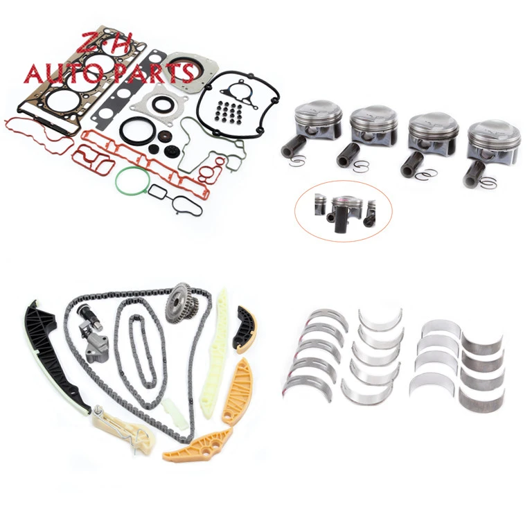 NEW Pin 23mm Engine Piston Timing Chain Tensioner Gasket Bearing Repair Kit For Audi A3 A4 TT VW Passat B7 1.8TFSI CDAA 82.51mm