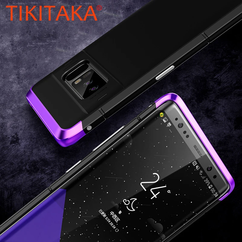 

360 Shockproof Armor Case For Samsung Galaxy Note 8 Fitted Cases 2 in 1 Aluminum Metal Bumper Frame + Hard PC Back Cover