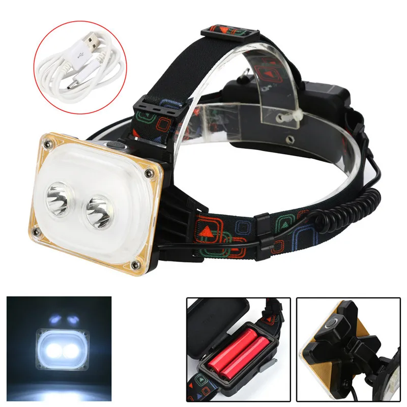 

2018 10000LM 2x XM-L T6 LED Rechargeable 18650 Headlamp Head Light Torch Safety & Survival Z1023