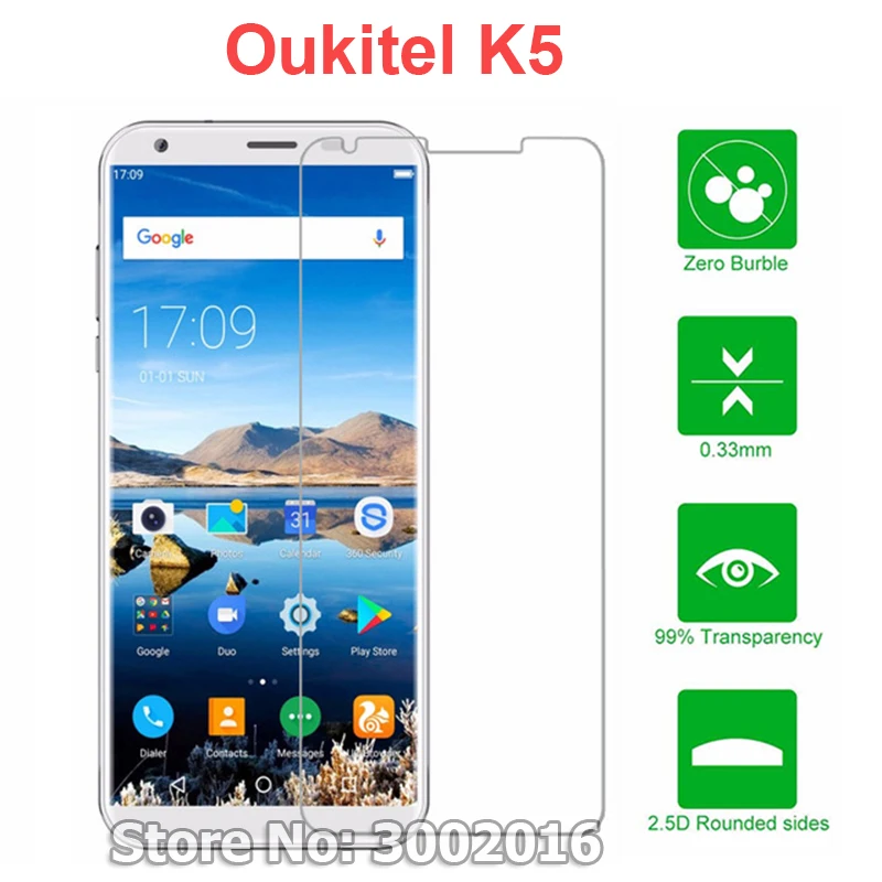 

2PCS 9H Tempered Glass for Oukitel K5 Screen Protector Phone Protective Film LCD Screen Protector for Oukitel K5 Glass Protector