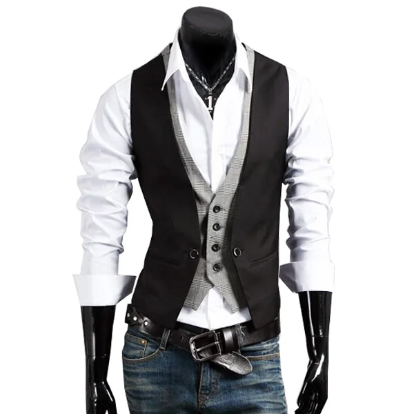 2015-Hot-Sale-Men-Fake-Two-piece-Suit-Vests-Men-s-Fitted-Waistcoat-Casual-Business-Jacket (1)