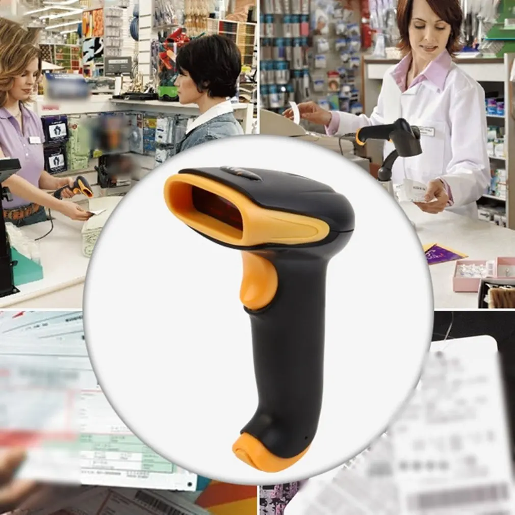 

2 In 1 Usb Wireless 2.4ghz 1d Barcode Scanner Reader W/750mah Battery Wireless Laser Barcode Scanner Black