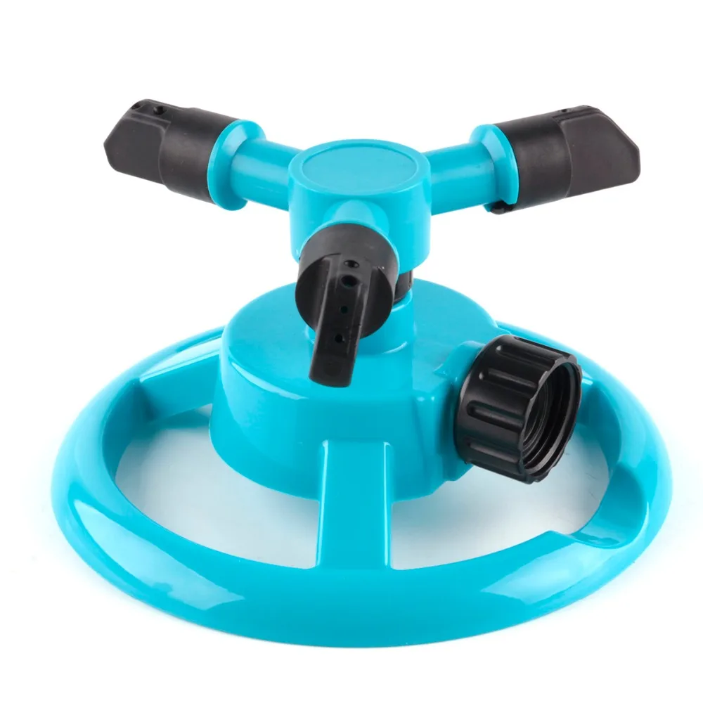 

360 Degree Rotation Garden Sprinkler Automatic 3 Nozzles Spray Head Lawn Water Sprayer Watering Irrigation System Garden Tools
