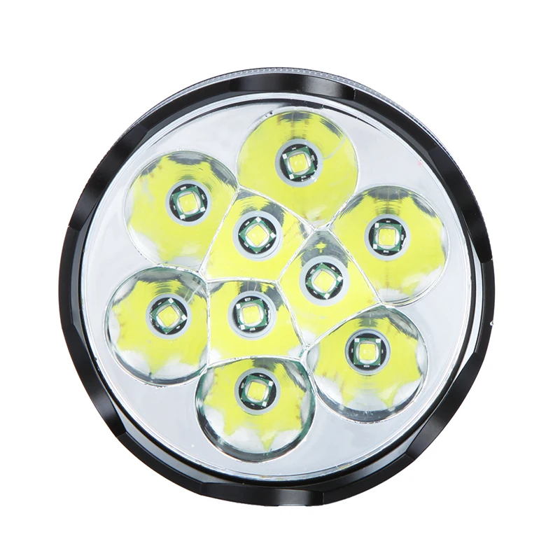 

Super Bright 11000LM LED Flashlight Torch 9 * T6 11000 Lumen 5 Switch Modes White Light Outdoor Led Flash Light For Camping