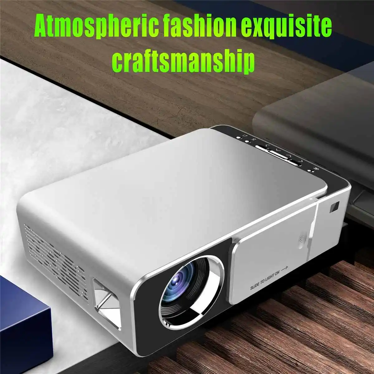 

Portable Wireless LED 3D Projector 1280*720 HD Mobile Phone Home Theater Remote Control Home Theatre Projector HDMI/USB/SD