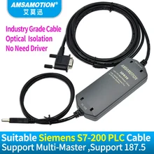 Suitable Siemens PLC Programming Cable S7-200 PLC Data Line USB-PPI Download Cable 6ES7 901-3DB30-0XA0 Isolation Cable USB/PPI Suitable Siemens PLC Programming Cable S7-200 PLC Data Line USB-PPI Download Cable 6ES7 901-3DB30-0XA0 Isolation Cable USB/PPI