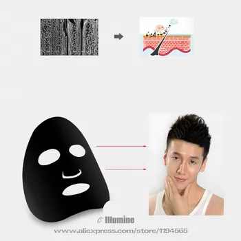 블랙 섬유 대나무 숯 마스크 티슈 타올, 딥 클리닝 오일 컨트롤, 내추럴 컬러패스트 오일 제거, 뷰티 살롱