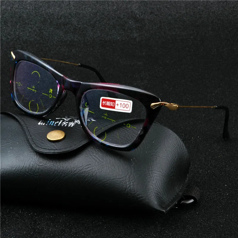2018 Cat glasses reading glasses ladies progressive multi focus reading