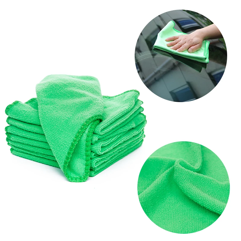 5 шт. полотенце из микрофибры для мытья автомобиля, мягкая чистящая ткань для ухода за автомобилем, тряпка для мытья Авто, тряпка 25 см X 25 см