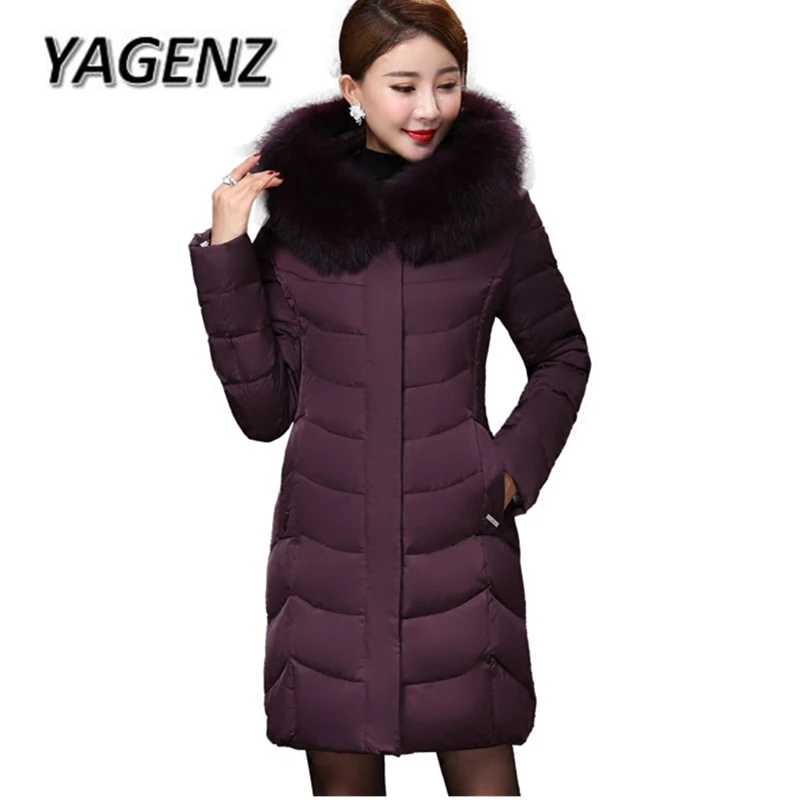 Female Winter Jacket Women Middle Aged Plus Size Fur