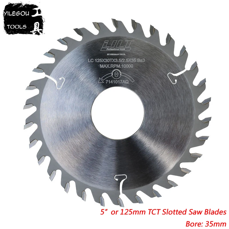 5" Tct Slotting Saw Blade. 125mm * 35mm Tct Grooving Bit. 125 X 24