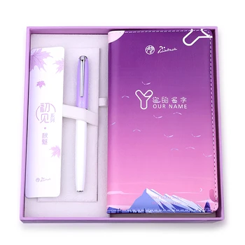 

Pimio Elegant Fountain Pen with Colorful Notebook Gift Box Set 0.38mm 0.5mm Nib Gift Pens for Women Office School Supplies