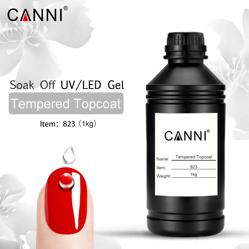 1000 г CANNI soak off led uv Высокое качество без салфеток верхнее покрытие гель Comouflage цветной резиновый Базовый лак гель для ногтей