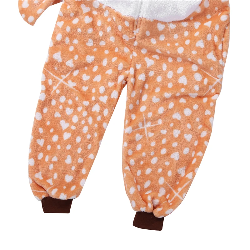 Kids Boys Girls Christmas Deer Nightwear Pyjamas Cute Animal Deer Hooded Blanket Pajamas Sleepwear Christmas Cosplay Costume