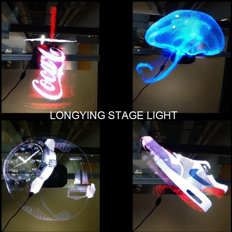 Бесплатная доставка 4 шт./лот портативный светодиодный вентилятор огни голографическая реклама свет голографическая 3D Визуальный дисплей