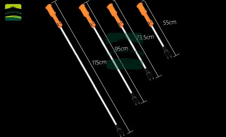 55 см-115 см с механическим приводом артефакт свинья/овца/теленок фермы устройства питания батарея водонепроницаемый анти падение Электрический свинья летучая мышь кнут - Цвет: Total length-73.5cm