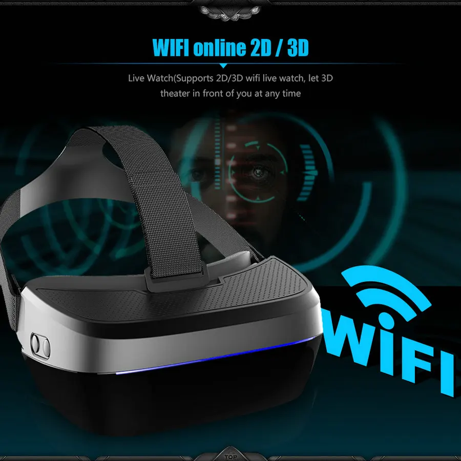 US $115.99 MEAFO VR Box 30 Pro Glasses HMD518S WIFI Andriod 44 3D Video Movie Game Glasses Theater 1280P 80 Wide Screen Private 8G ROM