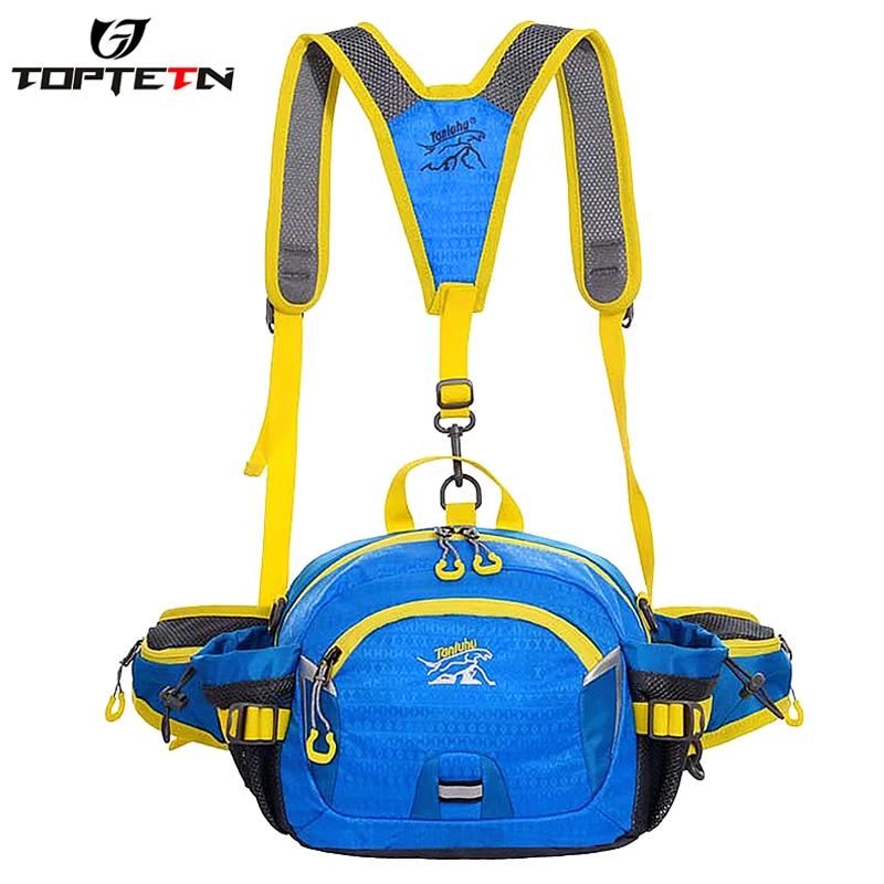 

TOPTETN2019 new outdoor sports cycling bicycle pockets fitness multi-function mini waterproof 2 in 1 single shoulder bag