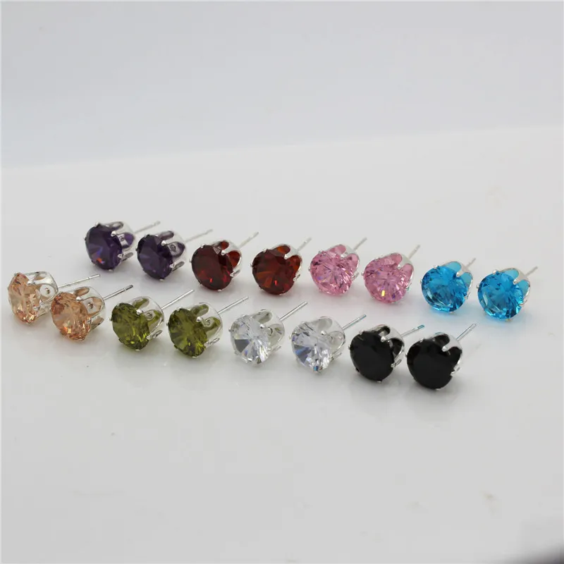 Korean Style Color Zircon Simple Stud Earrings for Women 2019 New Beads Earings Fashion Jewelry Female Pendientes Mujer | Украшения и
