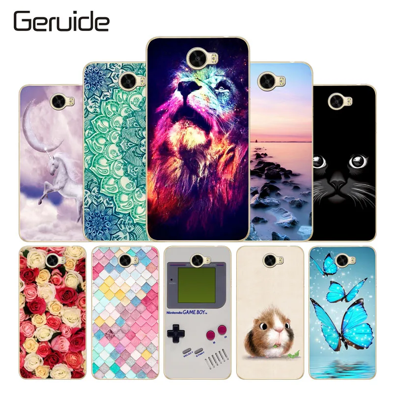 

Geruide Soft Phone Case For Huawei Y5 II CUN-U29 LYO-L21 Silicone TPU Phone Cover for Y5 2 Y5II Y5 2nd Back Housing Sheath Bag