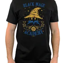 Black Mage Academy FFIX игровая футболка Final Fantasy 9 Vivi футболка ShirtTop футболка из хлопка Humor Мужская футболка с круглым вырезом под горло и круглым вырезом
