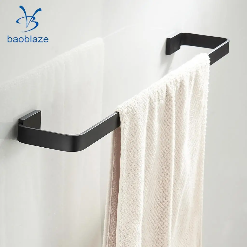 3-6kg BLACK Brass Towel Rack Shelf Rail Paper Roll Toilet Bathroom Shower Organizer Brush Holder Robe Wall Hanger