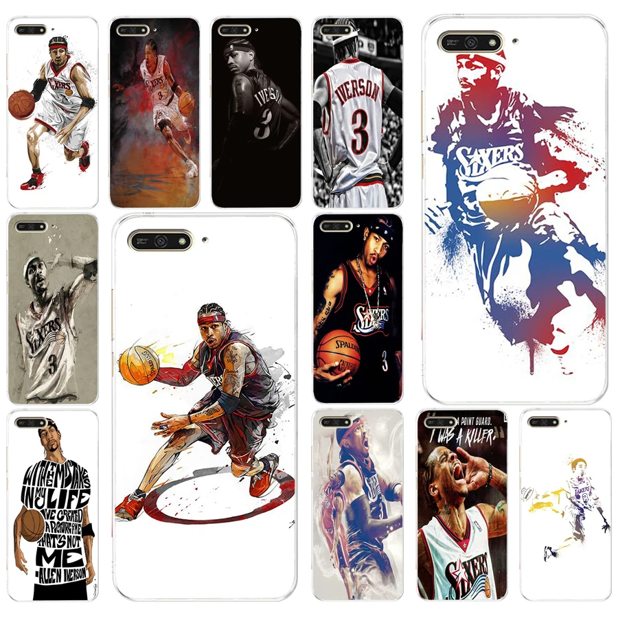 246AQ Allen Iverson Soft Silicone Tpu Cover Case for huawei Honor 7a pro  7x play 5.45 5.7 inch case