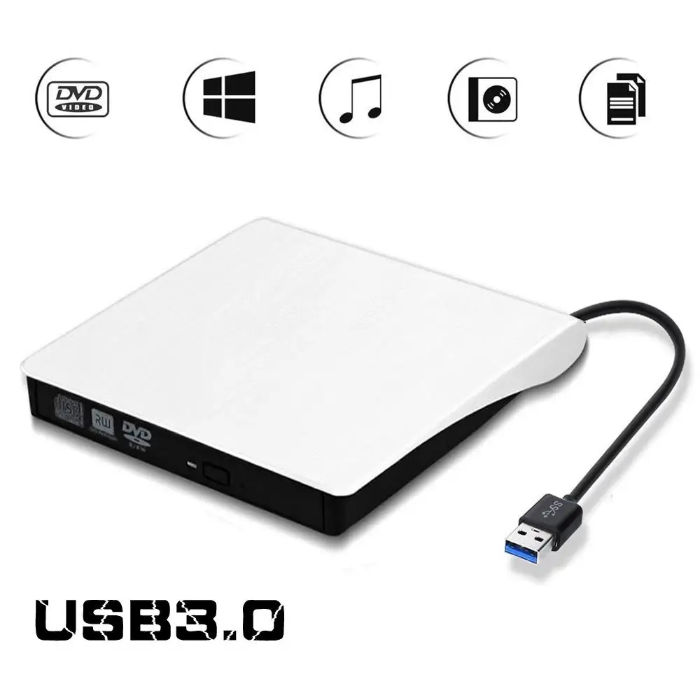 Внешний DVD Встроенная память оптический привод USB 3,0 CD/DVD-Встроенная память CD-RW плеер горелки Портативный считыватель Регистраторы НЧ-динамик, Bluetooth для ноутбука