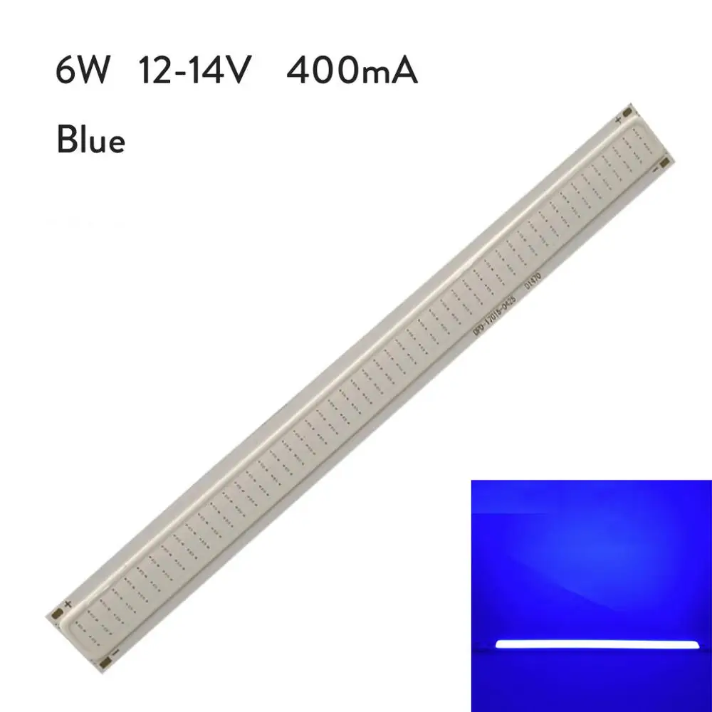 6 Вт COB светодиодный теплый белый 3000 К Белый Синий Красный квадратный светильник с бусинами лампочка чип 12 В для DIY светодиодный прожектор декоративный светильник - Испускаемый цвет: Синий