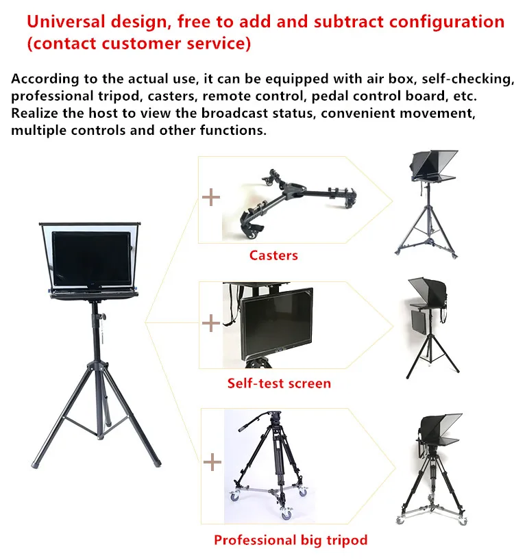 YISHI 20 дюймов складной портативный телепромптер для микро-класса модератор надпись с двойным дисплеем Teleprompter