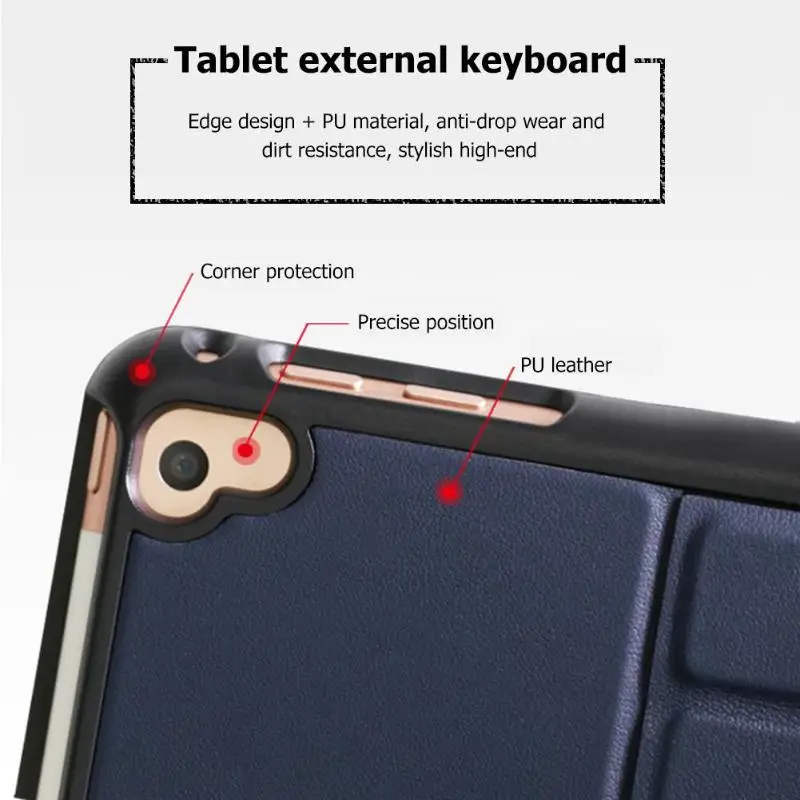 Водонепроницаемый умные флип-кейсы, Bluetooth3.0 беспроводная клавиатура-чехол для iPad 9,7 2018